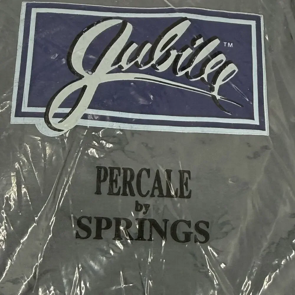 Jubilee FULL Flat Sheet 180 Thread Count BLACK Soft Percale Made in USA NIP